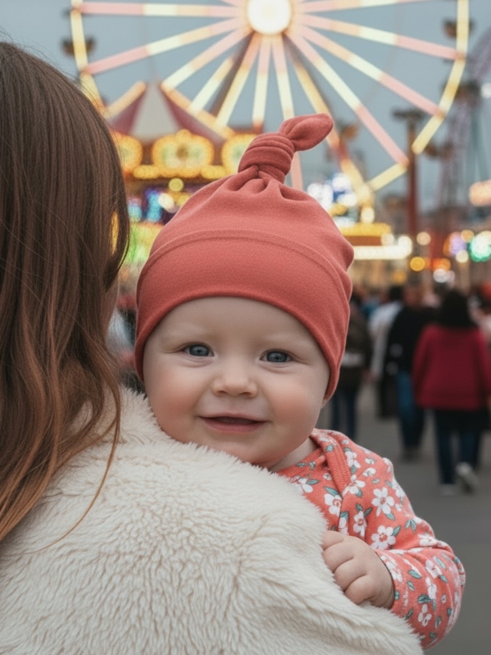 3/$9 NWOT American Apparel Organic Cotton Baby Hats - Coral